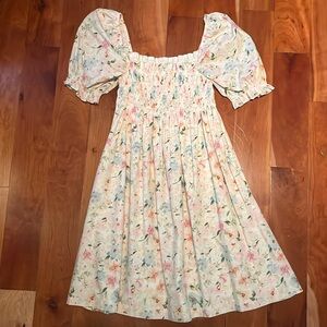 Abercrombie pastel dress with puffy shoulders